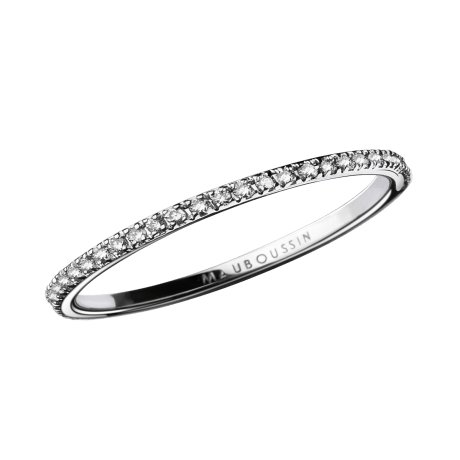 wedding band Parce que je l'aime, white gold and diamonds