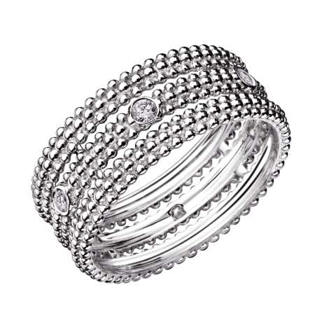 Bague Le Premier Jour, or blanc, diamants