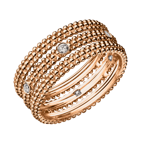 Ring Le Premier Jour, pink gold, diamonds