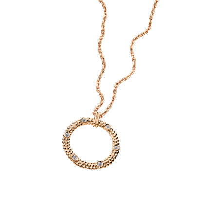 Pendentif Le Premier Jour, or rose et diamants