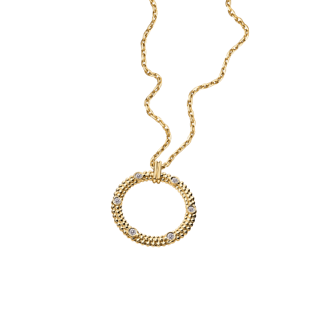 Le premier jour Necklace , yellow gold and diamonds