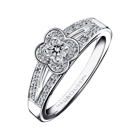 Chance of Love N°1 Ring, white gold and diamonds