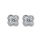 Boucles d'oreilles Chance of Love, or blanc et diamants