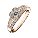 Bague Chance of Love n°2, or rose et diamants