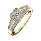 Chance of Love N°2 Ring, yellow gold and diamonds