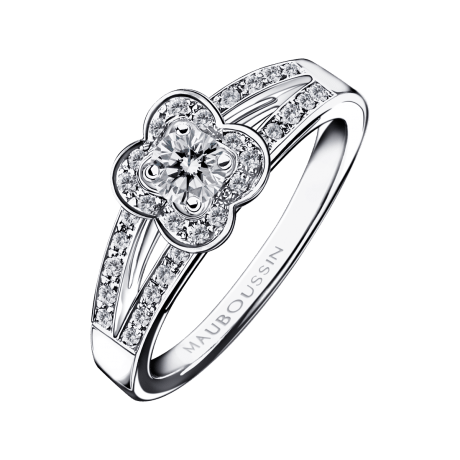 Bague Chance of Love n°2, or blanc et diamants