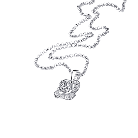 Chance of Love n°2 Pendant, white gold and diamonds