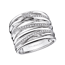 Kiff & Kiss Ring , white gold and diamonds