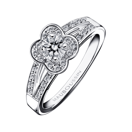 Bague Chance of Love n°3, or blanc et diamants