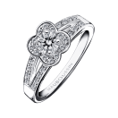 Bague Chance of Love n°3, or blanc et diamants