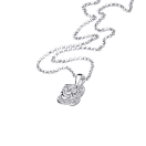 Pendentif Chance of Love n°4, or blanc, diamants