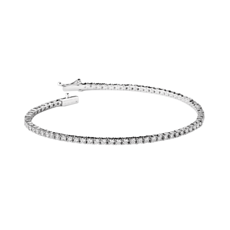 Bracelet Riviere d'Amour, or blanc et diamants