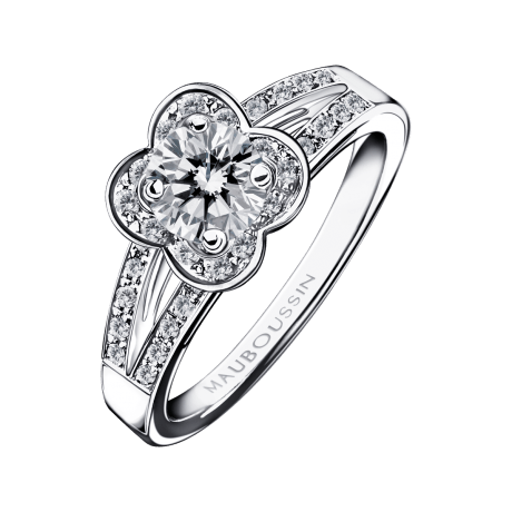 Bague Chance of Love n°5, or blanc et diamants