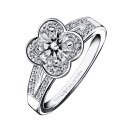 Bague Chance of Love n°7, or blanc et diamants