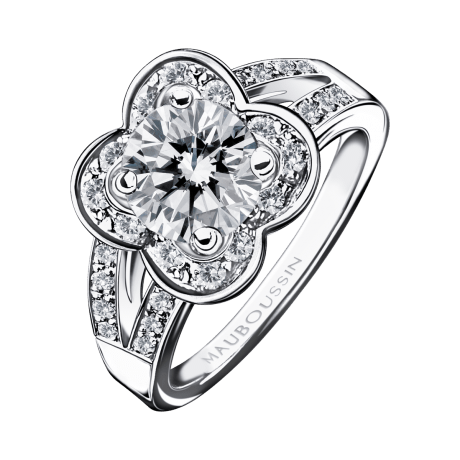 Bague Chance of Love n°10, or blanc et diamants