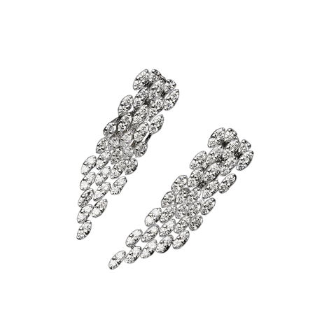 Boucles d'oreilles Je Le Veux, or blanc et diamants