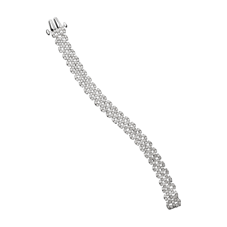 Bracelet Je le Veux 5 Rangs, or blanc, diamants