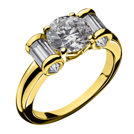 Bague Olympe or jaune, diamants