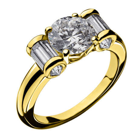 Ring Olympe yellow gold, diamonds