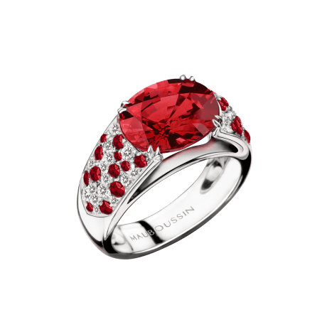 Un enfant de toi Ring, white gold, Ruby and diamonds