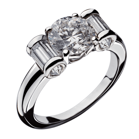 Bague Olympe or blanc, diamants