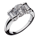 Bague Olympe or blanc, diamants