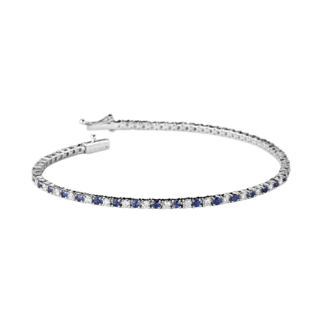 Le Grand Bleu Bracelet, white gold, sapphires and diamonds