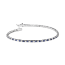 Bracelet Le Grand Bleu, or blanc, saphirs et diamants