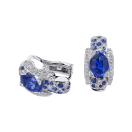 Eternité Elégance Earrings , white gold, sapphire and diamonds