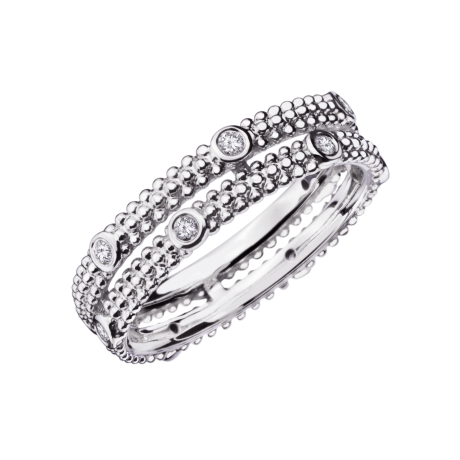 Bague Le Premier Jour ANGE, or blanc, diamants