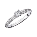 Ring "Fan du Premier Jour", white gold, diamond