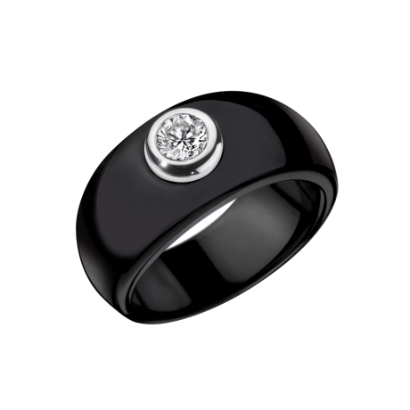 Ring, L'Etoile du Démon, black ceramic, white gold and diamonds