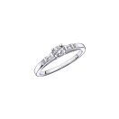 Solitaire Courtisane, or blanc et diamant