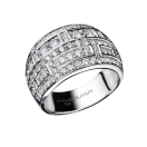 Bague le vice et la vertu, or blanc, full pavage diamants 