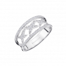 BAGUE A JAMAIS MON ETOILE n°1        OR BLANC, DIAMANTS