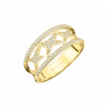 BAGUE A JAMAIS MON ETOILE n°1          OR JAUNE, DIAMANTS