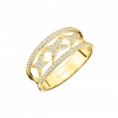 BAGUE A JAMAIS MON ETOILE n°1          OR JAUNE, DIAMANTS