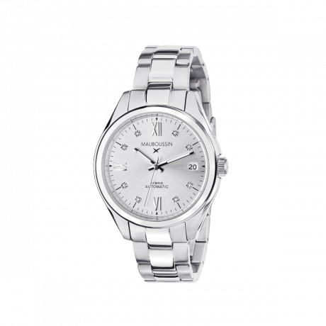 Montre Femme Silicon Valley, silver  Acier, diamants et cadran silver